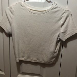 White crop top.